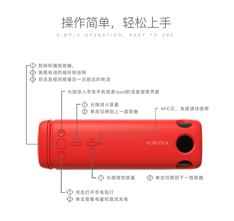 戶外騎行8000mAh毫安戶外無線音箱移動電源充電寶藍牙便攜式迷你