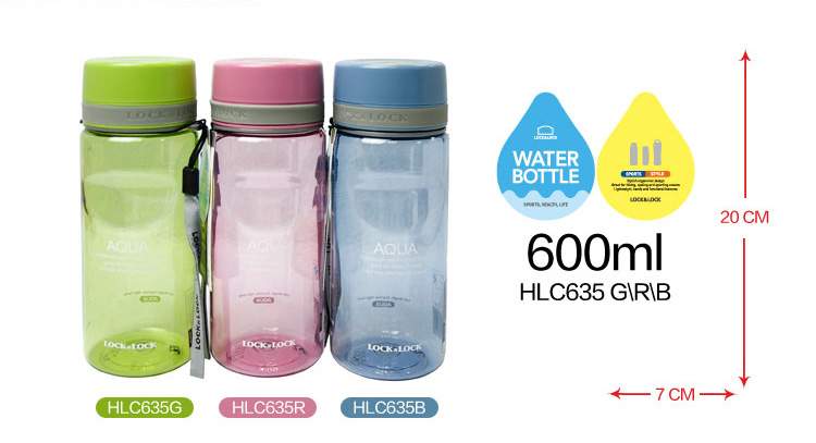 樂扣樂扣運動型塑料水杯 HLC635 G\R\B 600ml