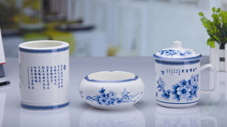 花開富貴 臺(tái)面杯三件套