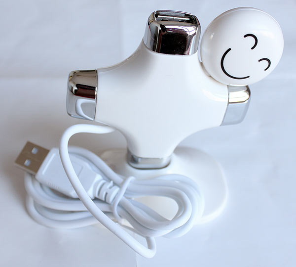 帶便箋夾功能小人造型4口USB HUB