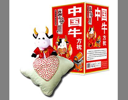 小牛靠枕被